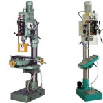 Trapani a colonna Sibimex con cambio di velocità ad ingranaggi, tavola piana o a croce serie PK040A, PK050A e PK055A - Versione con frizione elettromagnetica PK40B, PK50B, PK55B