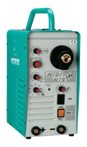 Saldatrice portatile monofase ad inverted per la saldatura in filo continuo con procedimento Mig-Mag ed MMA e Tig-DC - Modello Midimig 140 - Potenza impiegata 140 ampere
